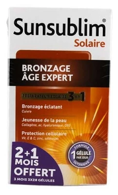 Nutreov Sunsublim Expert Aging Tanning, Pack of 3 x 28 Capsules