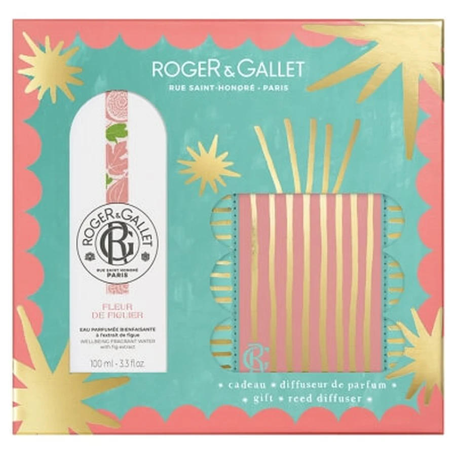 Agua perfumada calmante Fleur de Figuier de Roger & Gallet, 100 ml + difusor de fragancia de regalo
