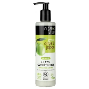 Acondicionador orgánico de Organic Shop para fortalecer y dar brillo al cabello, con aceituna y jojoba, 280 ml