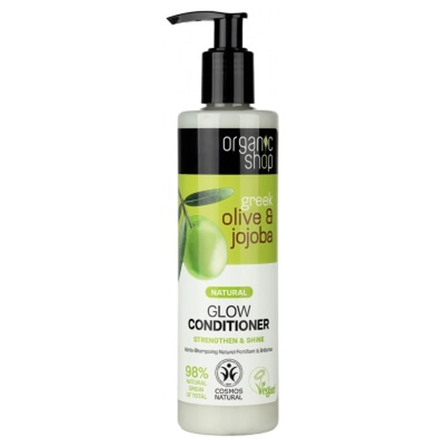 Acondicionador orgánico de Organic Shop para fortalecer y dar brillo al cabello, con aceituna y jojoba, 280 ml