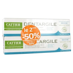 Cattier Dentargile Verfrissende tandpasta, 2-pack (elk 75 ml)