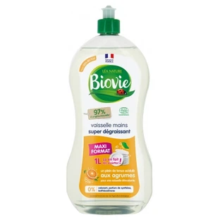Biovie Afwas- en handzeep, Superontvetter, citrusgeur, 1 l