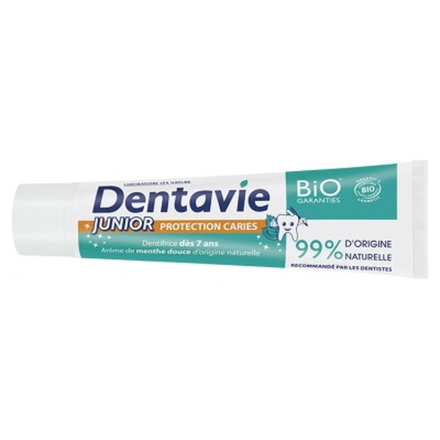 Dentavie Biologische Junior-tandpasta ter bescherming tegen gaatjes, 75 ml