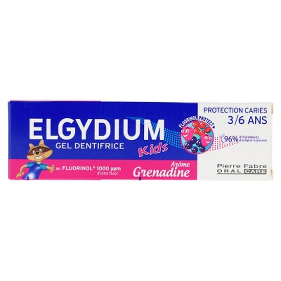 Elgydium Kinder-Zahnpasta-Gel zum Schutz vor Karies, für Kinder von 3 bis 6 Jahren, 50 ml