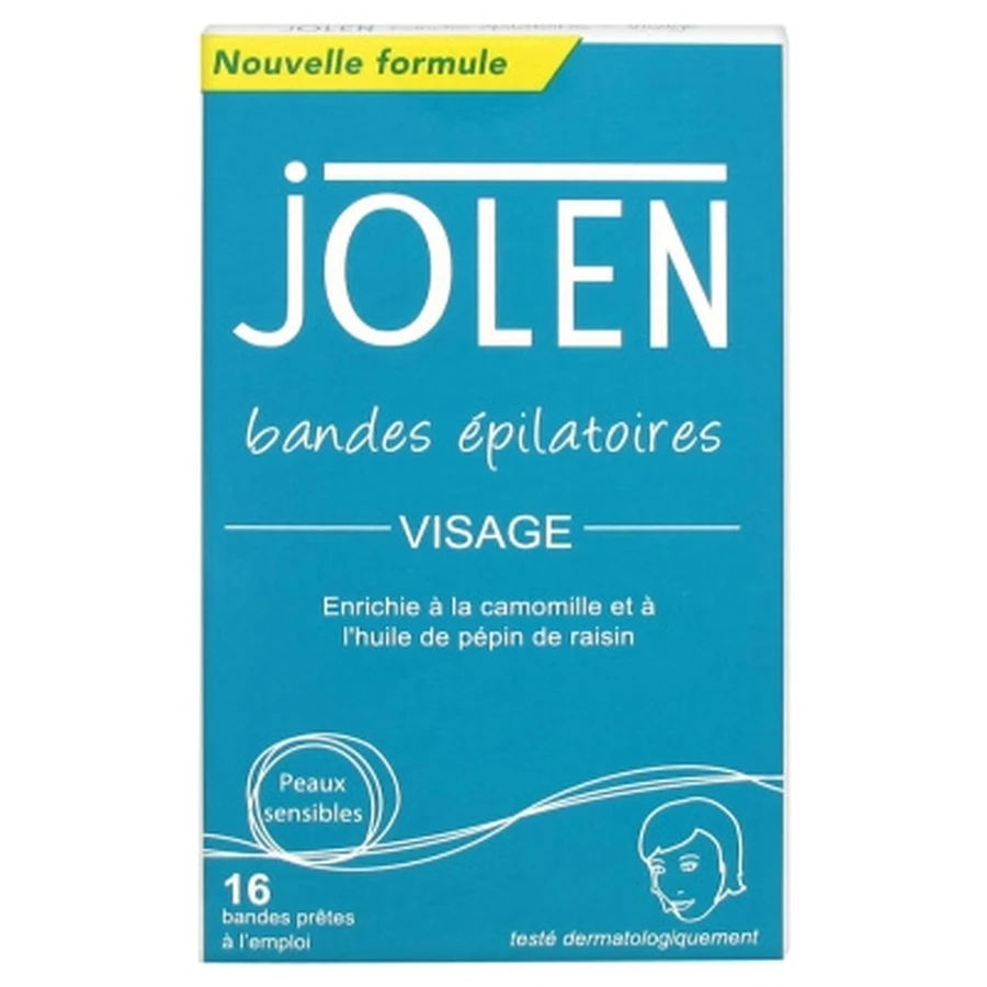 Jolen Bandes Epilatoires Visage 16 Bandes