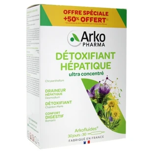 Arkopharma Arkofluides Desintoxicante hepático, 20 ampollas + 10 ampollas de regalo