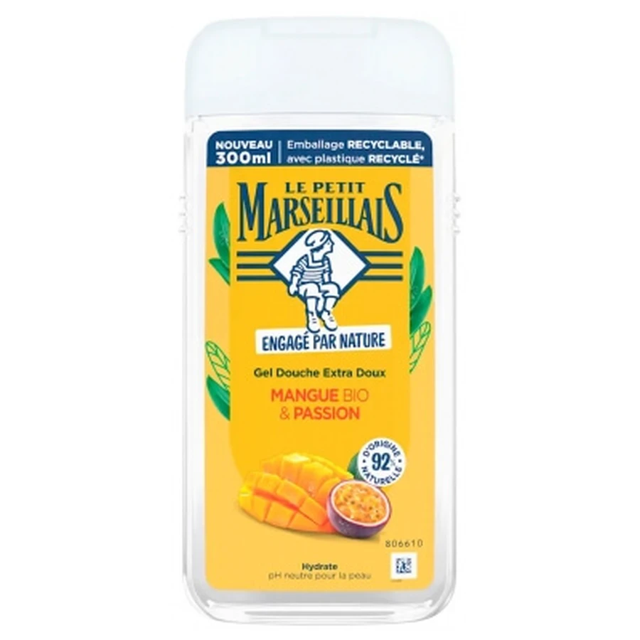 Le Petit Marseillais Extra sanftes Bio-Duschgel mit Mango und Passionsfrucht, 300 ml