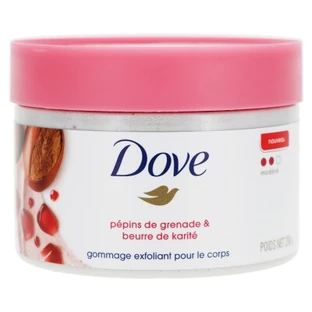 Exfoliante corporal Dove Moderate con semillas de granada y manteca de karité, 298 g