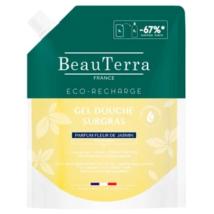 BeauTerra Jasminblüten-Feuchtigkeits-Duschgel, Öko-Nachfüllpackung, 1 l