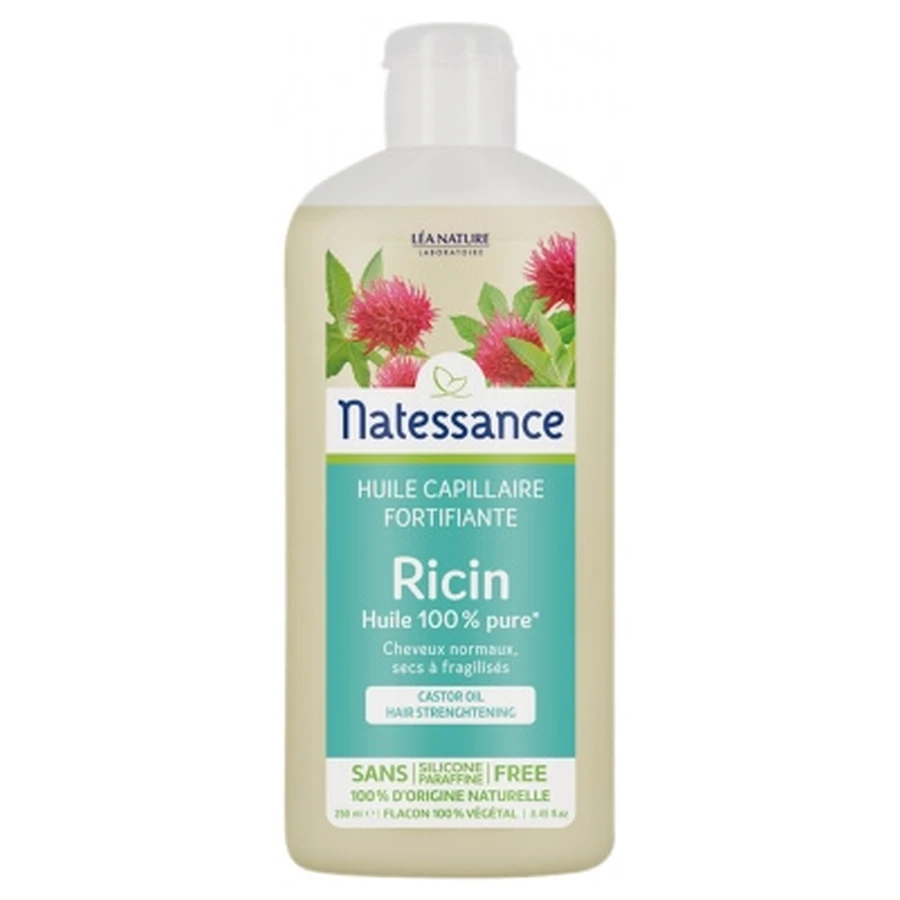 Natessance Ricinusolie voor het haar, 250 ml