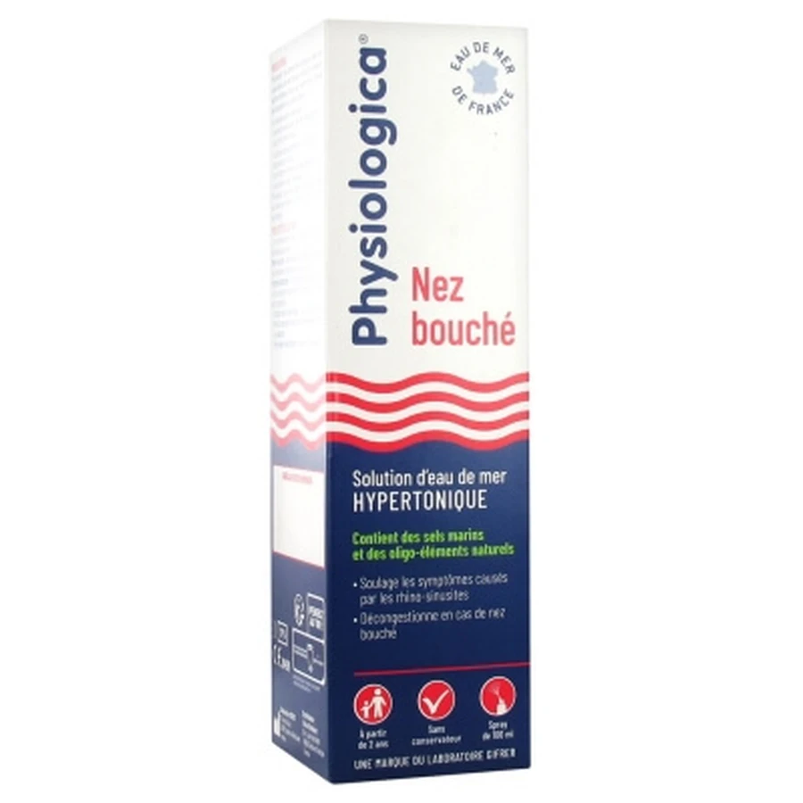 Gifrer Physiologica Hypertonic Seawater Solution for a Stuffy Nose, Spray, 100 ml