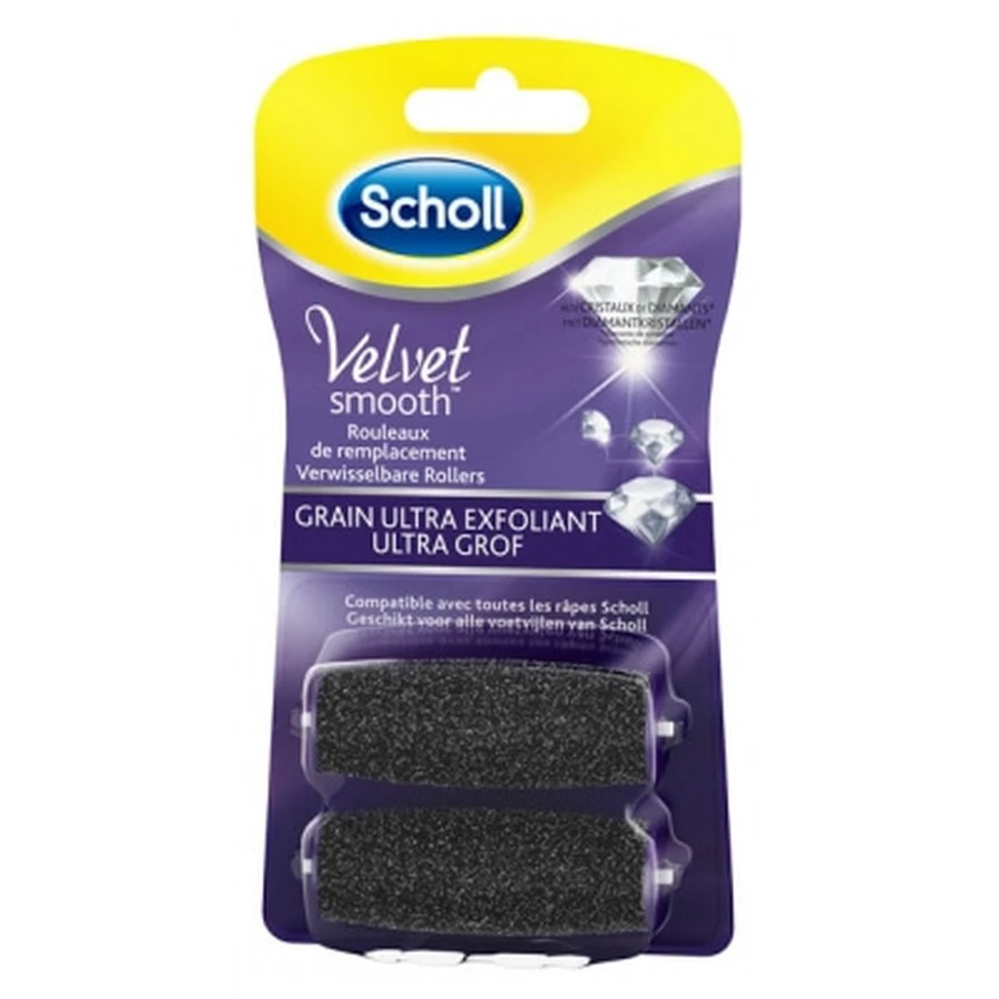 Scholl Velvet Smooth Express Pedi Ultra-exfoliërende diamantkristallen, 2 vervangingsrollen