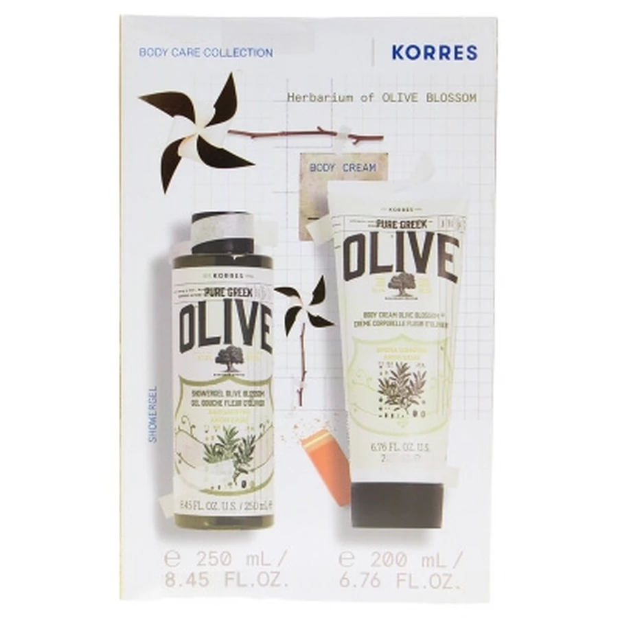 Korres Olive Gel Douche Fleur d'Olivier 250 ml + Lait Corps 200 ml