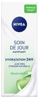 Nivea Cremă de zi matifiantă cu hidratare 24 de ore cu aloe vera pentru ten mixt, 50 ml