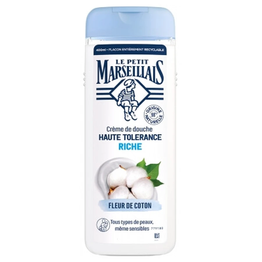 Le Petit Marseillais Duschcreme „High-Tolerance“ mit reichhaltiger Baumwollblüte, 400 ml