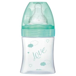 Dodie Initiation+ glazen babyfles, 150 ml, doorstroomsnelheid 1, 0–6 maanden