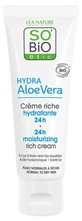 Léa Nature SO BIO étic Hydra Aloe Vera Organic 24-Hour Rich Moisturizing Cream, 50 ml