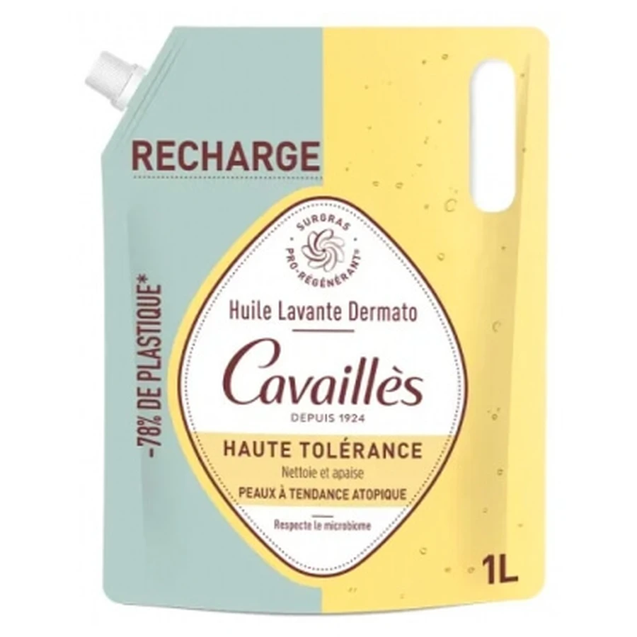 Cavaillès Dermatologisches Reinigungsöl für besonders empfindliche Haut, Eco-Nachfüllpackung 1 l