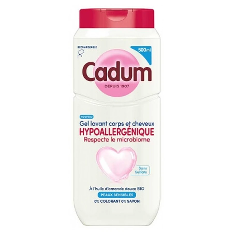 Cadum hypoallergene douche- en haargel, 500 ml