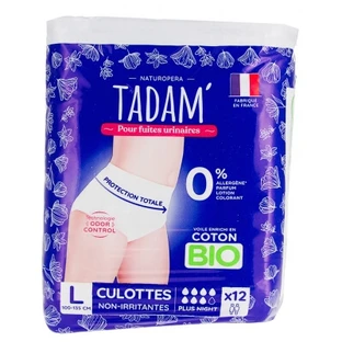 Braguitas para la incontinencia nocturna «Tadam», talla grande, 12 unidades