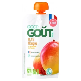 Good Goût 99,9 % de mango, para bebés a partir de 4 meses, ecológico, 120 g