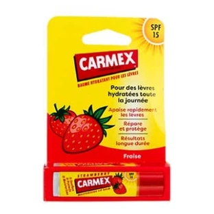 Carmex Feuchtigkeitsspendender Lippenbalsam mit Erdbeergeschmack, LSF 15, 4,25 g