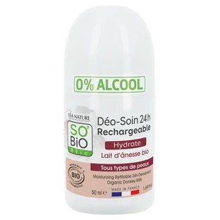 Léa Nature SO BIO étic 24-uurs biologische deodorant-moisturizer met ezelinnenmelk, roll-on, 50 ml