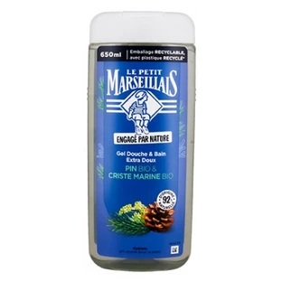 Gel de ducha y baño «Extra Suave» de Le Petit Marseillais con pino ecológico e hinojo marino ecológico, 650 ml