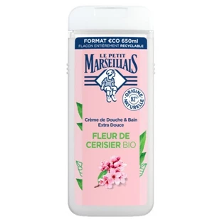 Le Petit Marseillais Extra Milde Biologische Douche- en Badcrème met Kersenbloesem, 650 ml