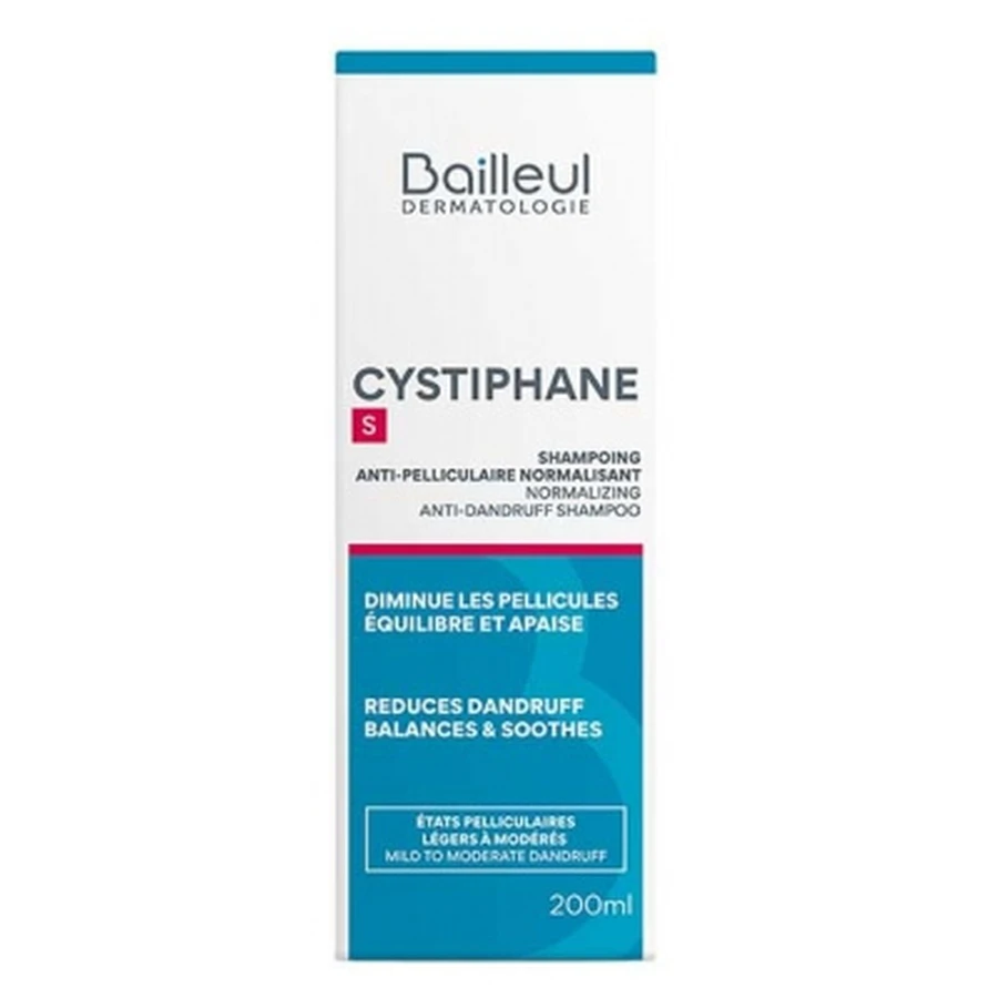 Champú anticaspa normalizante Cystiphane de Bailleul, tamaño S, 200 ml
