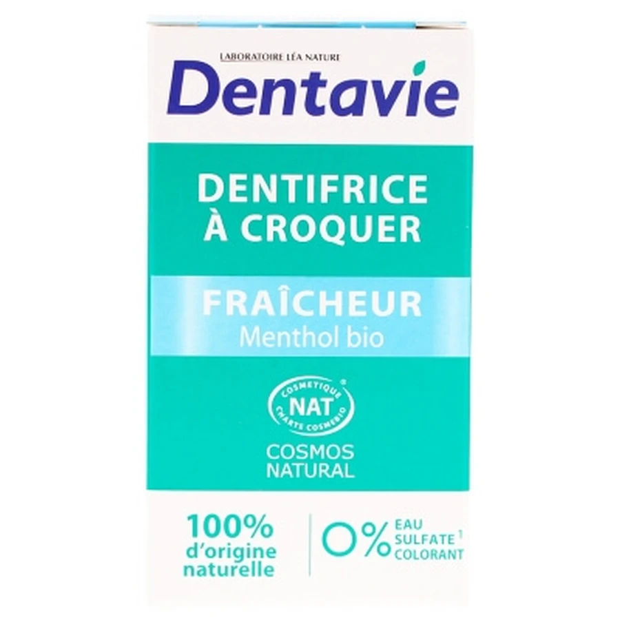 Dentavie Chewable Toothpaste, Menthol Freshness, 60 Tablets