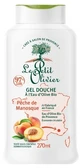 Gel de ducha de agua de oliva ecológica y melocotón de Manosque de Le Petit Olivier, 270 ml