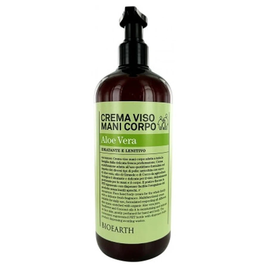 Bioearth Family Aloë Vera-crème voor handen, gezicht en lichaam, 500 ml