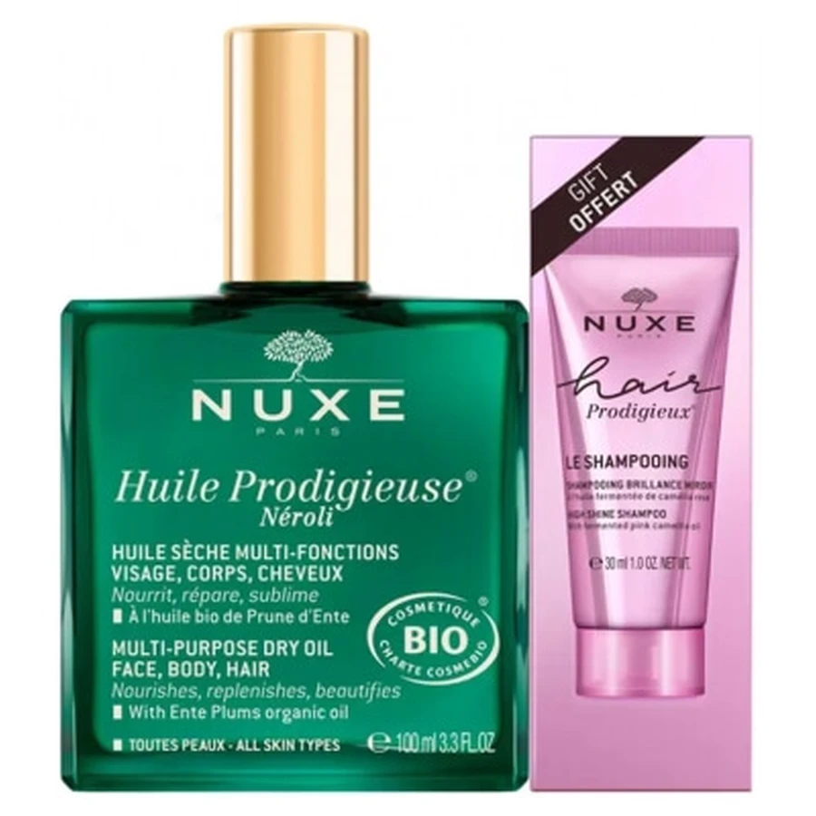 Nuxe Huile Prodigieuse Neroli Ecológico 100 ml + Champú Hair Prodigieux Mirror Shine 30 ml (regalo)
