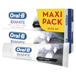 Oral-B 3D White Whitening Therapy Nettoyage Intense Charbon Lot de 2 x 75 ml