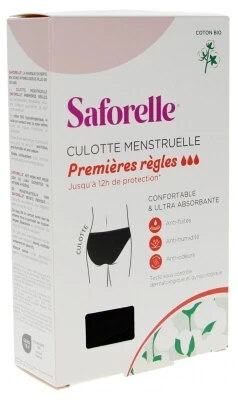 Saforelle Menstrual Panties for First Periods, Ages 12–14
