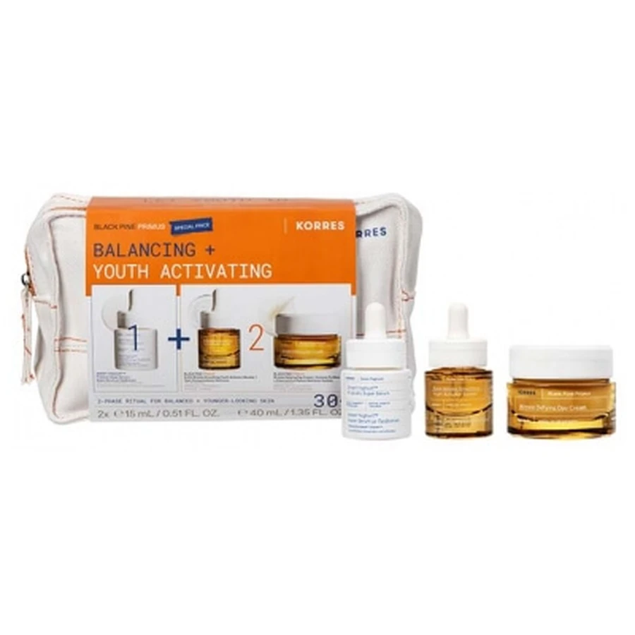 Korres Black Pine Balancing Kit + Youth Activator