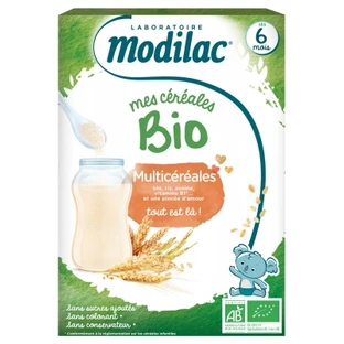Modilac My Organic Cereal, voor baby’s vanaf 6 maanden, meergranen, 250 g
