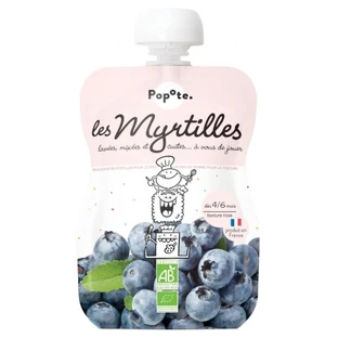 Popote Gourde Les Myrtilles Compote Dès 4/6 Mois Bio 120 g