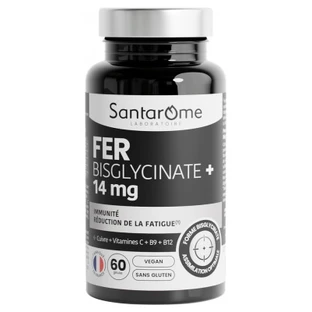 Santarome Iron Bisglycinate+ 14 mg, 60 Capsules
