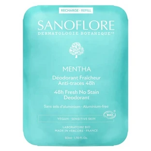 Sanoflore 48-uurs deodorant met munt, biologische navulling, 50 ml
