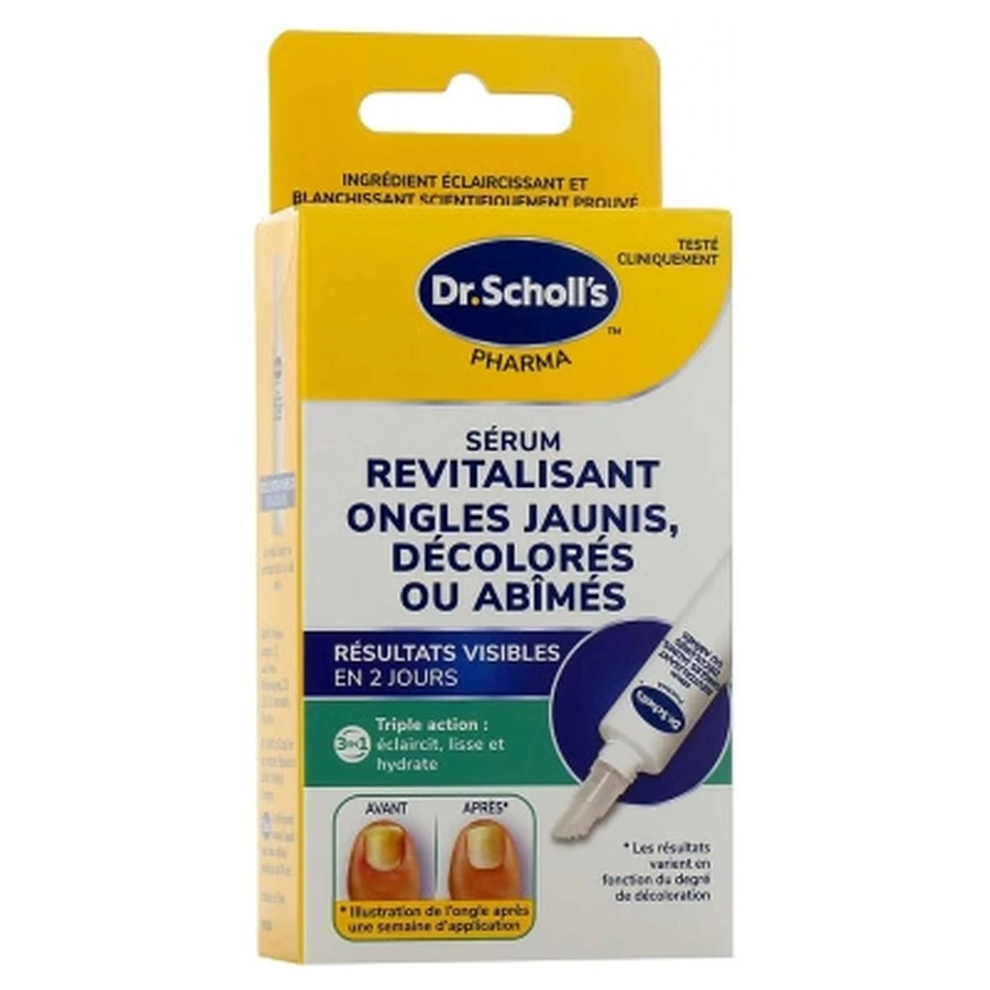 Scholl Revitalizing Serum for Yellowed, Discolored, or Damaged Nails, 10 ml