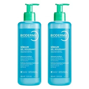Gel limpiador espumoso purificante Sébium de Bioderma, paquete de 2 (400 ml cada uno)