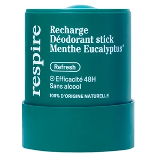Respire Deodorant Stick cu mentă și eucalipt, reîncărcabil, organic, 50 g
