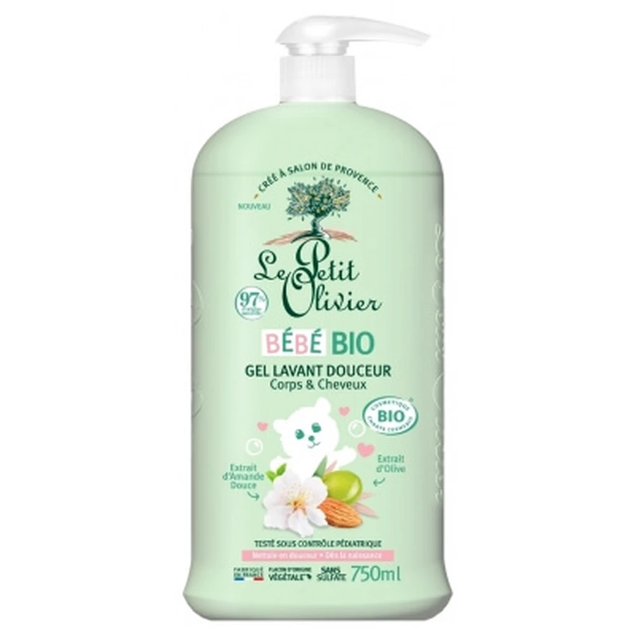 Le Petit Olivier Baby Organic Gentle Body & Hair Wash Gel, 750 ml