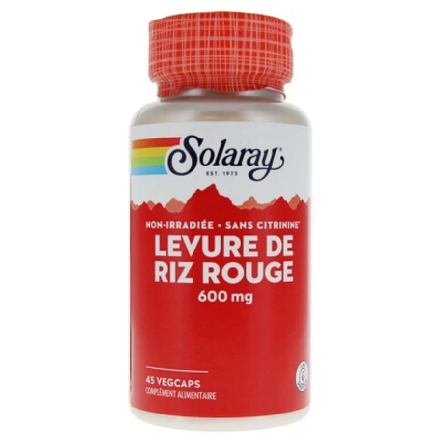 Solaray Red Rice Yeast 600 mg, 45 Vegetarian Capsules