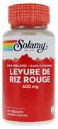 Solaray Red Rice Yeast 600 mg, 45 Vegetarian Capsules