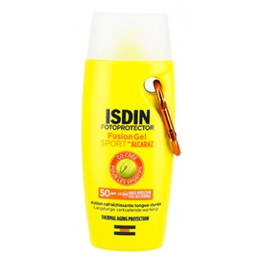 Isdin Fotoprotector Fusion Sport Sun Gel SPF 50, 100 ml, Limited Edition van Alcaraz