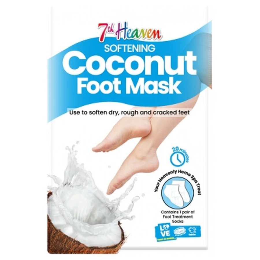 7th Heaven Coconut Moisturizing Socks, 1 Pair
