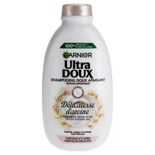 Garnier Ultra Doux Zachte, kalmerende shampoo voor gevoelig haar en een gevoelige hoofdhuid, 400 ml